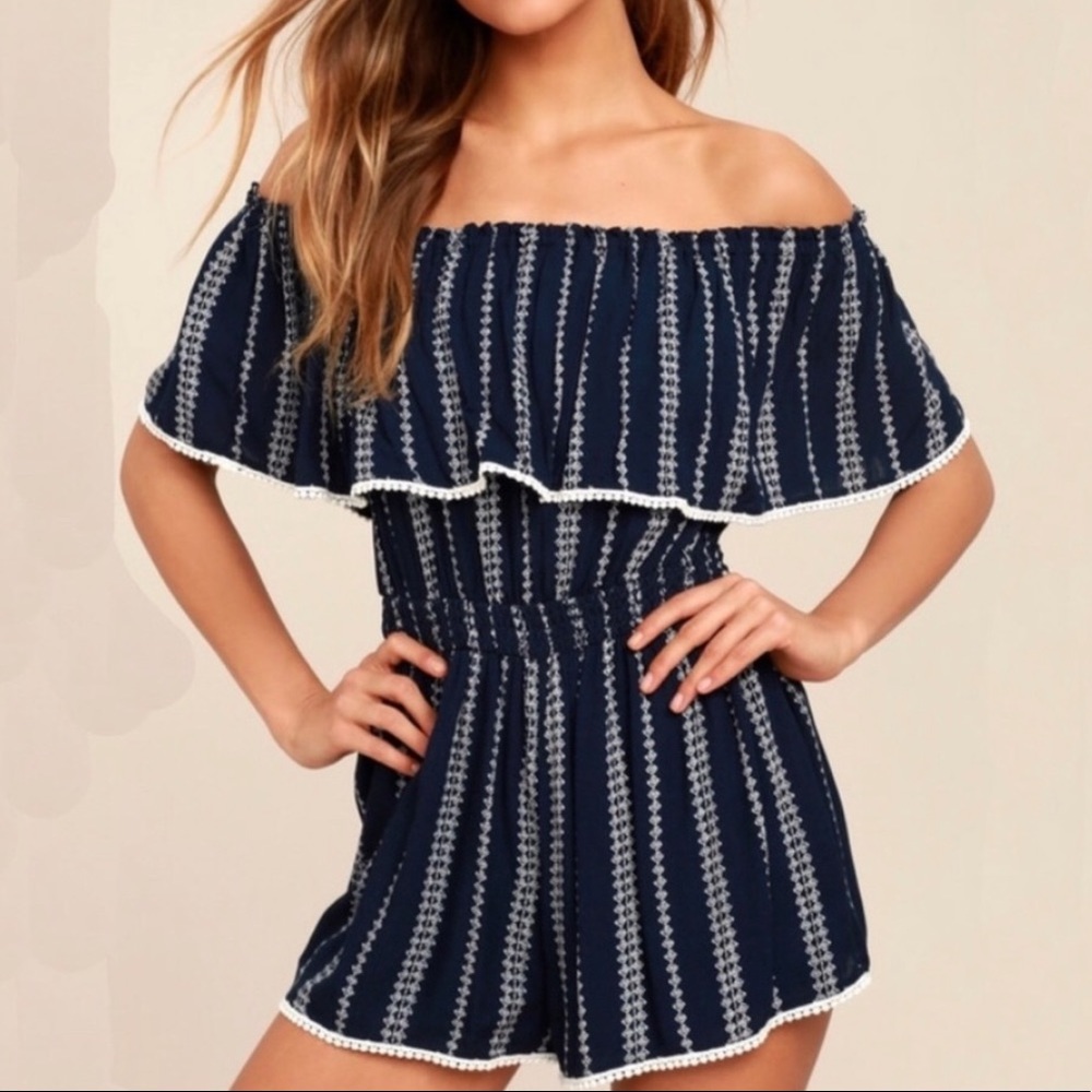 Lulu’s See Ya There Off-The-Shoulder Romper